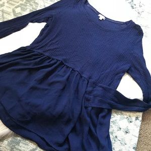 Knit babydoll long sleeve